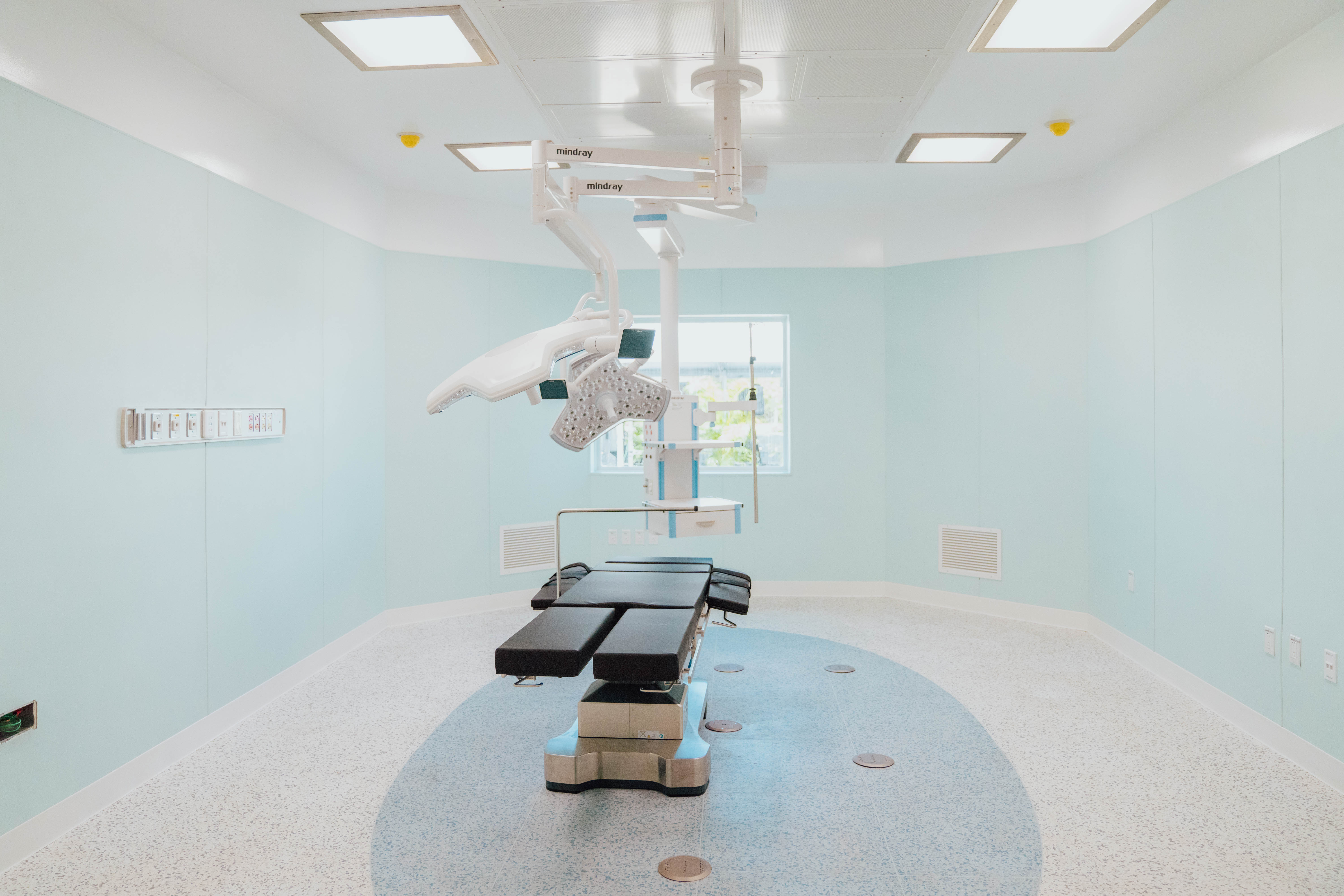 Hospital room with medical equipment