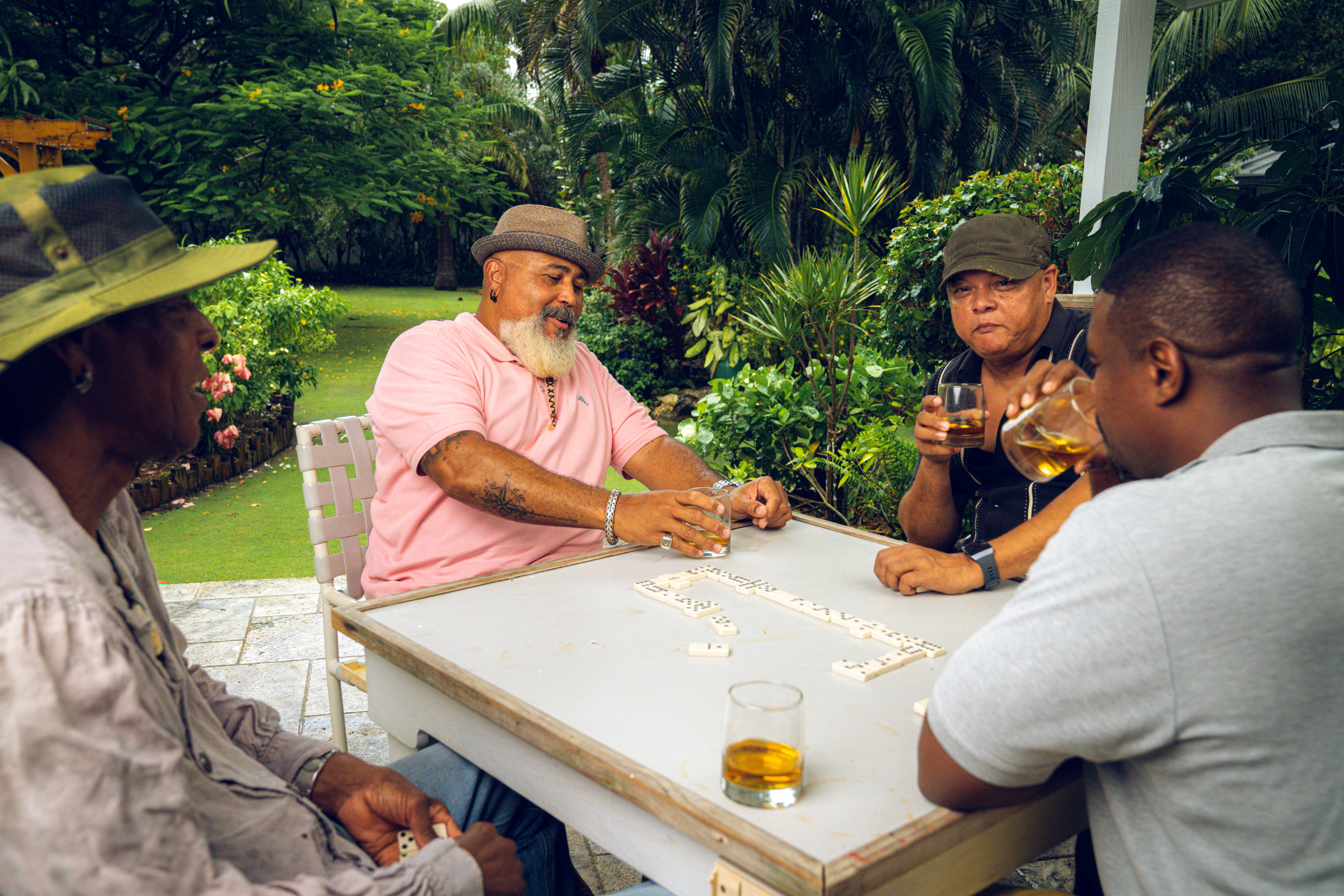 Caymanians playing dominoes