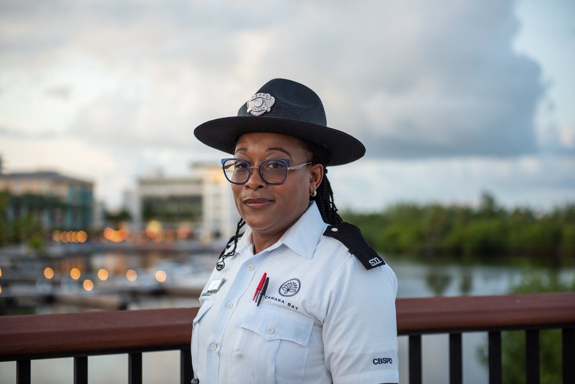 Black female security officer 