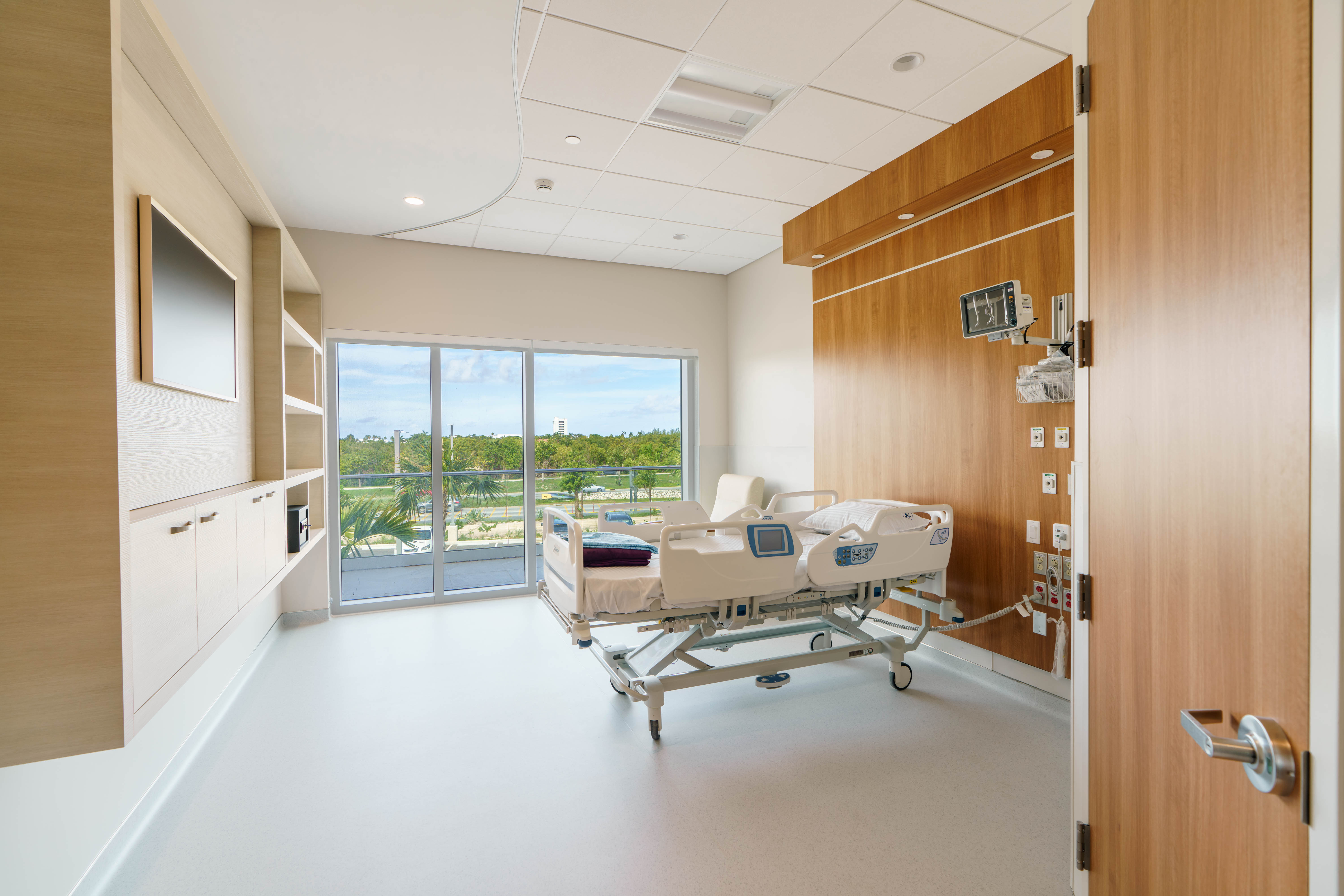 Hospital room at Health City at Camana Bay